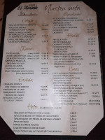 Casa El Marmio menu