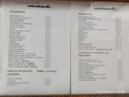 La Trainera menu