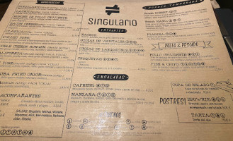 Singulario menu