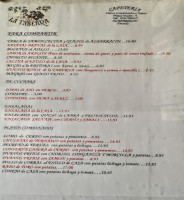 La Taberna menu