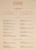 Char Modern Cocina Grill menu