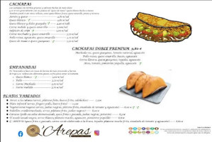 Q' Arepas menu