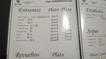 Venta Meson Los Cotos menu