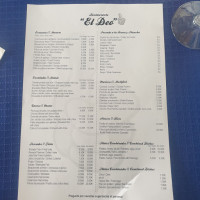 El Deo menu