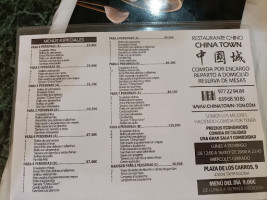 China Town Restaurante menu