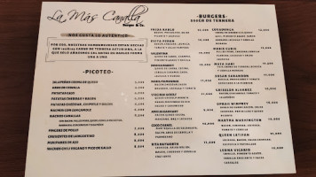 La Mas Canalla menu