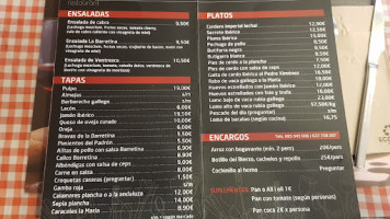 La Nova Barretina menu