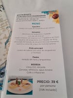 Club Nautico De Guardamar Del Segura menu