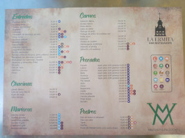 La Ermita menu