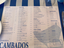 Taberna Cambados menu