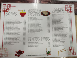 Chino Misterioso menu