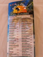 La Playa menu