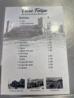 Churreria Casa Felipe menu