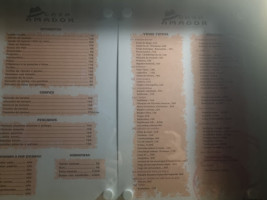 Casa Amador menu