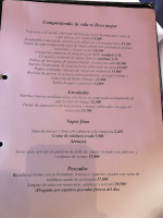 Casa Osmunda menu