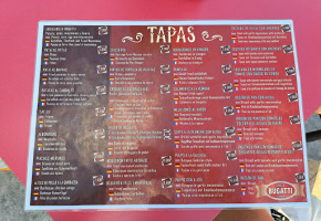 Tasca Bugatti menu