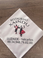 Xaindu menu