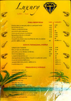 Luxury Cafe menu