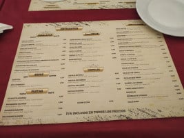 Chiringuito Casa Emilio menu