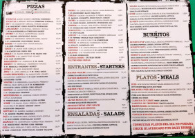 Acapulco Formentera menu