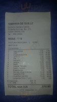 La Taberna Del Guille menu