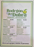 Bodegon Del Dobra menu