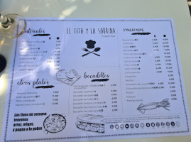 Tito Y Sobrina menu