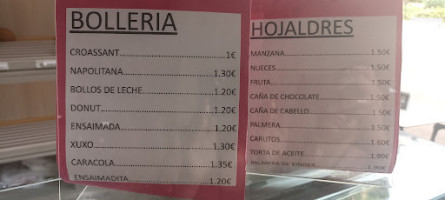 Dulcipan menu