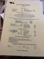 La Vaquería menu