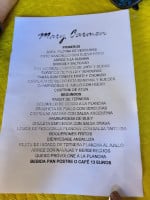 Mary Carmen menu