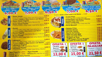 Barajas Doener Kebab menu