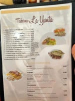 Taberna La Yunta menu