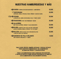 Barlovento A Coruna menu