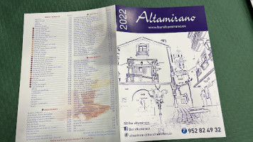 Altamirano menu