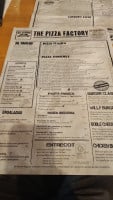 The Pizza Factory menu