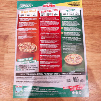 Papa John's Pizza menu