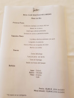 Real Club Nautico De Toledo menu