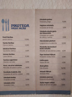 Inakiren Taberna menu