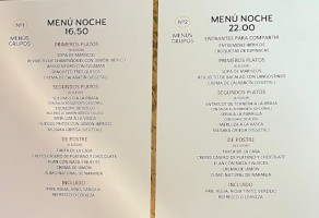 Café Restaurante La Luna menu