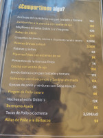 Doblo's menu