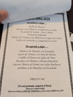 Restaurante Pinar menu