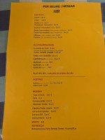 Petit Montjuic menu