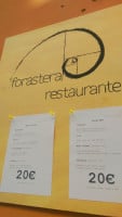 Forastera menu