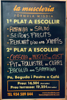 La Musclería menu