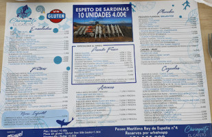 El Galgo Chiringuito menu