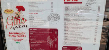 Gino Pizza menu