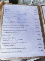 Refugio De Cala Higuera menu