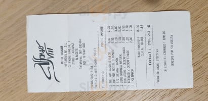 Asador Alfonso Viii menu