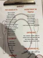 Cal Pau Xich menu