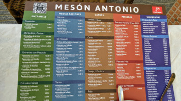 Meson Antonio, Almunecar, Granada menu